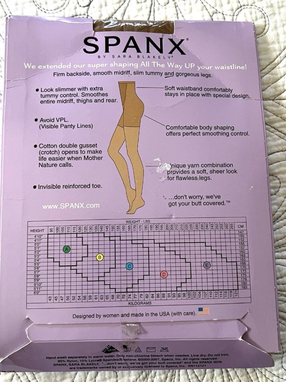 SPANX High Waist ALL THE WAY UP Shaping Pantyhose sz. B Nude Smoothing 131 - Picture 3 of 4